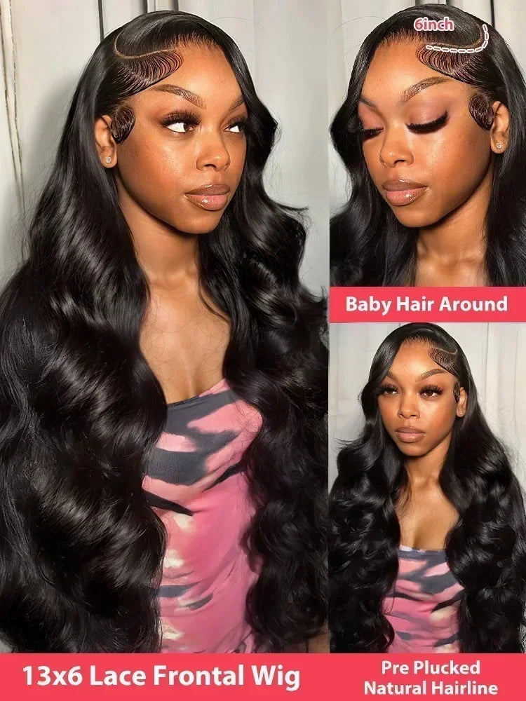 Black Body Wave Lace Wig — product view