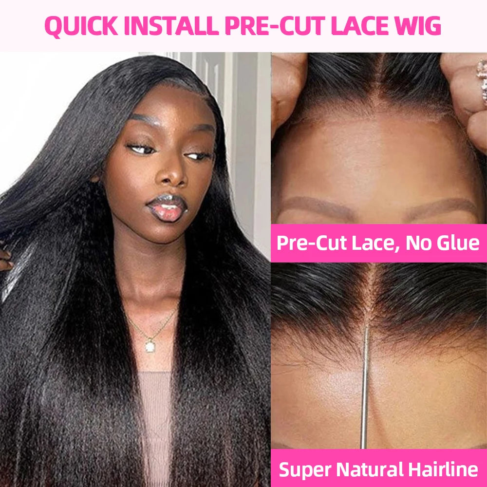 Glueless Women's Straight Human Hair Lace Wig — product view