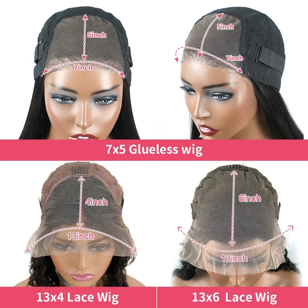 Glueless Women's Straight Human Hair Lace Wig — product view